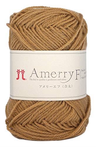 ハマナカ 毛糸 アメリーエフ合太 中太 col.520 ベージュ 系 30g 約130m 2458