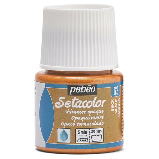 ぺべオ(Pebeo) 布用絵具 濃色生地にも描ける セタカラー不透明シマー色 45ml ブリックレッド 63 ぺべオ(Pebeo) 布用絵具 濃色生地にも描ける セタカラー不透明シマー色 45ml ブリックレッド 63