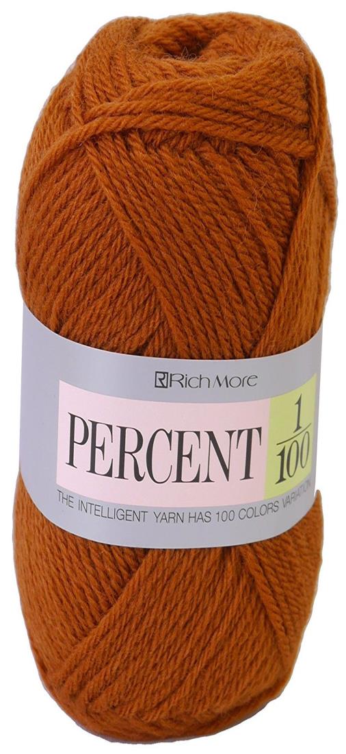 リッチモア パーセント 毛糸 並太 Col.87 オレンジ 系 40g 約120m 017