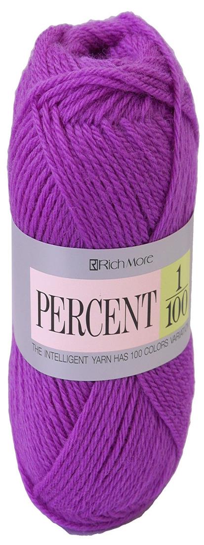ハマナカ(HAMANAKA) リッチモア パーセント 毛糸 並太 Col.60 パープル 系 40g 約120m 017