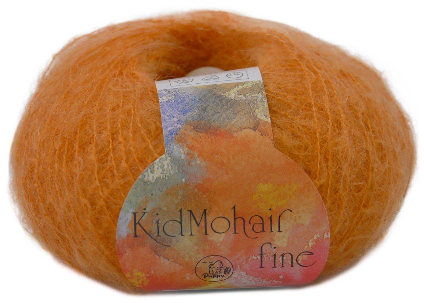 パピー キッドモヘア ファイン 毛糸 極細 58 オレンジ 系 25g 約225m 10000009