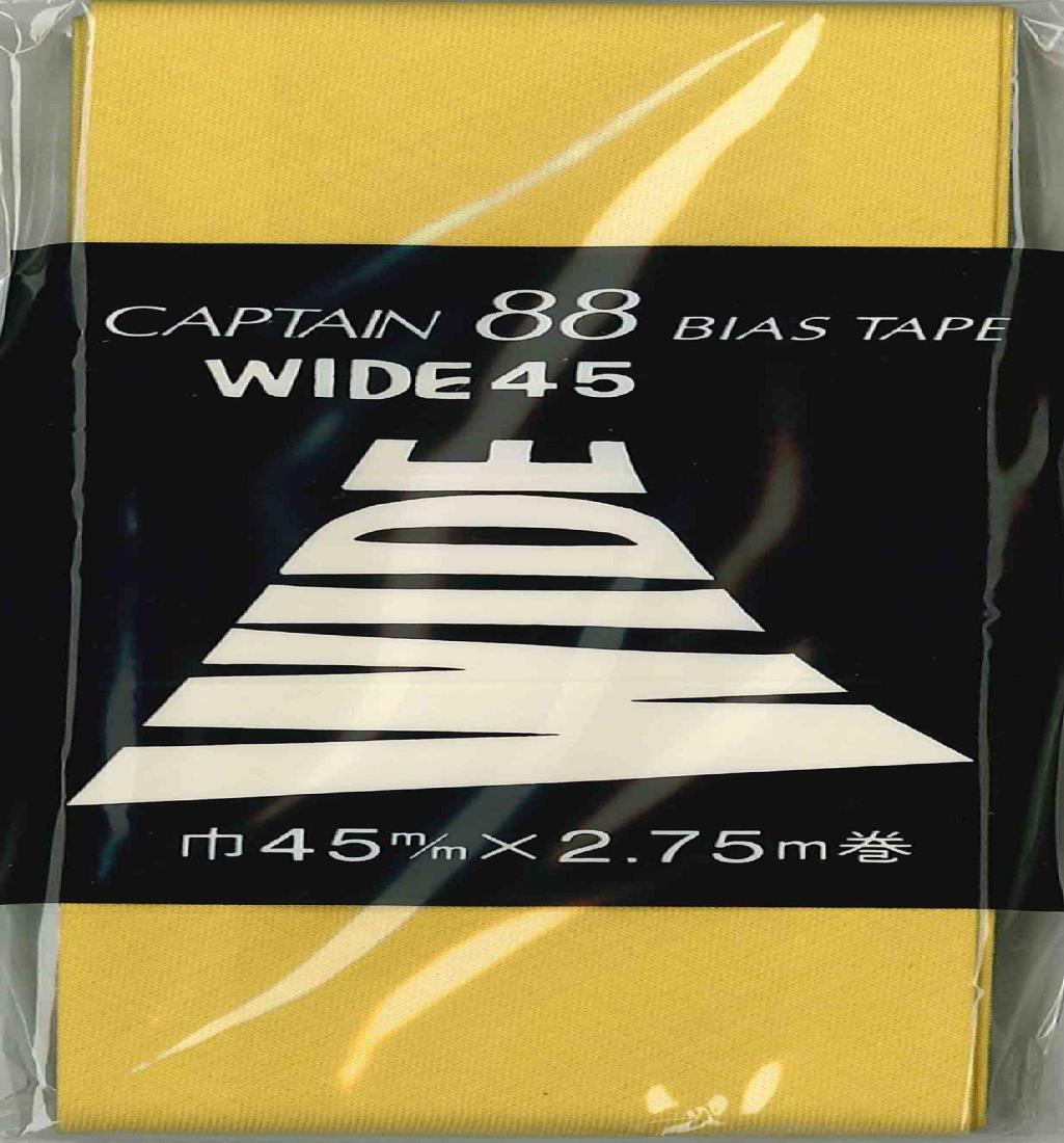 CAPTAIN88 キャプテン WIDE ワイド 45 バイアステープ 45mm幅×2.75m巻 #368 イエ ロー系 CP6