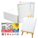 キャンバスボード 10枚セット 30cm×30cm 中目 張りキャンバス Mサイズ 油絵キャンバス 油彩 ファーストアート アクリル画 木製フレーム 軽量 正方...