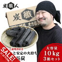【楽天スーパーSALE】【3箱セット】オガ炭 30kg (10kg×3箱) オガ備長炭 炭職人 高火力 長時間燃焼 煙少 白炭 オガ備長炭 白炭 高品質オガ炭 納得の燃焼時間と火力 BBQ お花見 キャンプ バーベキュー 薪ストーブ 節電 暖房 飲食店 業務用【yama】