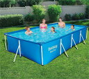 Bestway 56404 Rectangular Frame Pool ベストウェイ マイファースト フレイム レクタングラ フレームプール 長方形 空気入れ...
