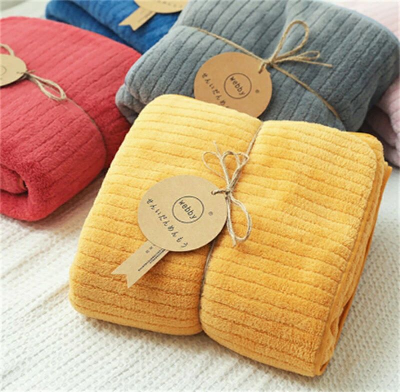 乐天商城 - 2枚組 バスタオル ホテルタオル 厚手 柔らかなタオル 速乾タオル 大きい 家族組 男女兼用 カップルセット 無地 タオル ギフト プレゼント おすすめ 5色