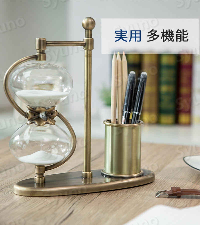 お買い物マラソン【P5倍】砂時計ペンホルダー 砂時計の家具 料理 お風呂 飾り物 プレゼント 22.5cm*8cm*23cm 贈り物 室内装飾品 タイマー 砂時計 学習のタイマー カラフルな砂時計 キッチンタイマー オフィス ベッドサイド 書斎 リビング 3