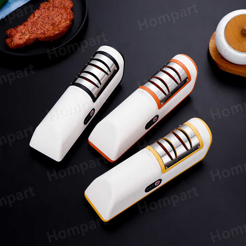 Hompartのお買い物マラソン【P5倍】包丁研ぎ 電動ナイフ研ぎ器 砥石 包丁研ぎ器 研ぎ石 シャープナー 包丁とぎ 研ぎ器 ダイヤモンドシャープナー 研磨 ダイヤモンド砥石 セラミック 小型 調理器具｜アングル3