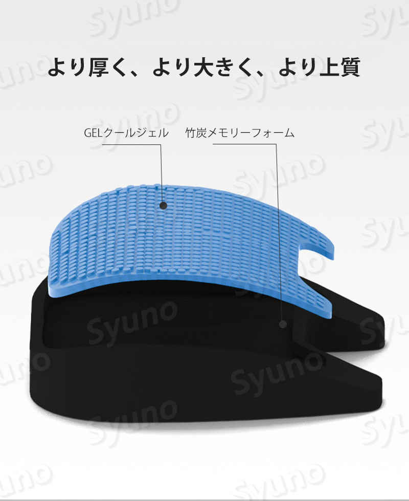 Hompartのお買い物マラソン【P5倍】ランバークッション GELクールジェル 通気性が良い生地 三種類のメモリーフォーム 人間工学｜心地良い快適感 人間工学 曲面デザインで 快適さと圧迫感を軽減｜アングル2