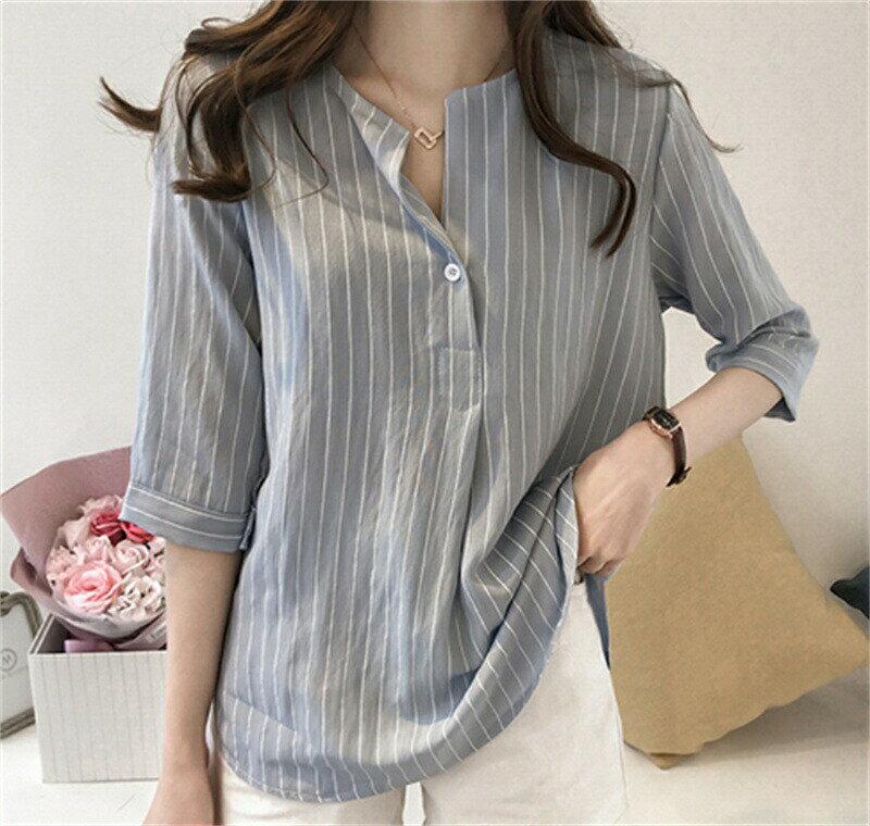 Long-Sleeved - ブラウス フォーマル トップス (M～5L) レディース トップス Vネック きれいめ 無地 長袖 シャツ 通勤 オフィス きれいめ スーツ レディース 大きいサイズビジネス 入学式 入園 卒業 卒園 母 ママ