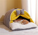 ペットテント ペット用ベッド 寝具 クッション付き 暖かい テント 可愛い キャットハウス 室内 秋 冬 犬猫兼用 ドッグ カーテン 猫 犬 ネコ イヌ 室内ハ...