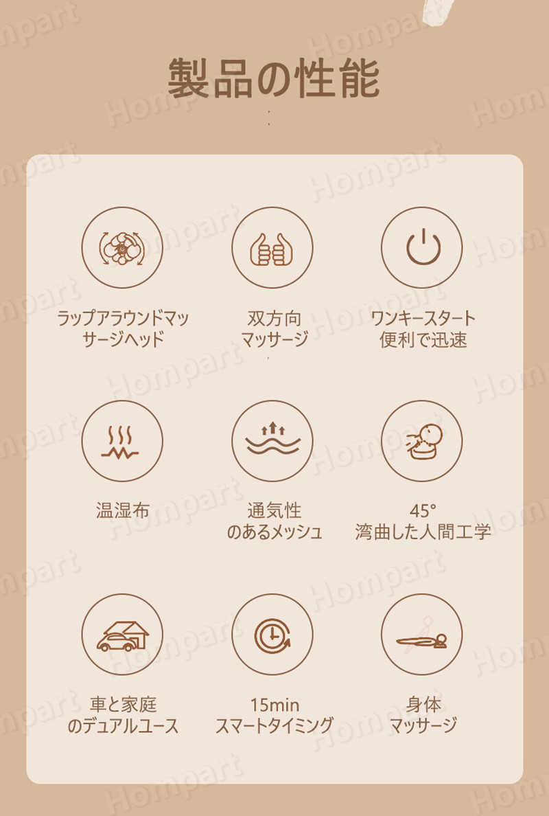 マッサージ マッサージ 枕 マッサージ 首 マッサージクッション マッサージピロー 3Dマッサージ器 ヒーター付き マッサージ器 マッサージピロー 腰・背中用 マッサージャー 女性 男性 誕生日