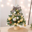 お買い物マラソン【P5倍】クリスマスツリー 卓上 45cm ミニツリー 小さめ クリスマス飾り LE ...