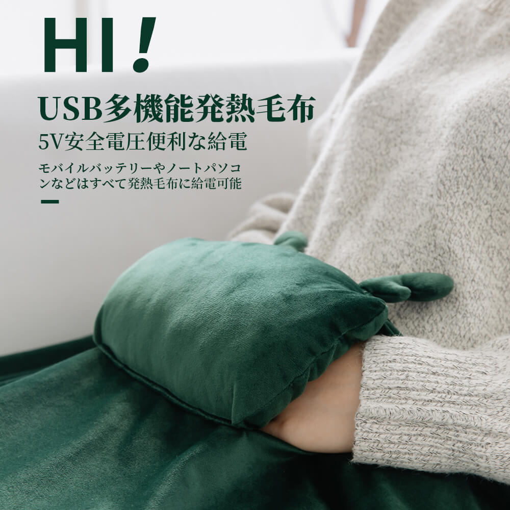 お買い物マラソン【P5倍】70*110CM 電気毛布 電気ブランケット 電気敷毛布 USB電気敷き毛布 電気ブラン..