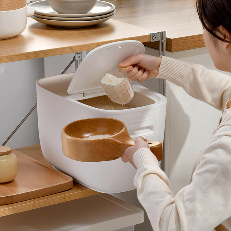 Other - お買い物マラソン【P5倍】洗えて清潔！米びつ 8kg すり切り計量スコップ付 引き出し用 米櫃 ライスストッカー シンク下米びつ こめびつ 計量カップ付き お米カップ付き 引き出し用米びつ 冷蔵庫用 8キロ