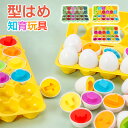 モンテッソーリ おもちゃ パズル - イースター 12 卵 知育玩具 たまご 形合わせ 型はめパズル 幼児 おもちゃ ブロックおもちゃ 6カラーシェイプ マッチングエッグセット はめこみ 形合わせ 学習玩具 (卵12個) 6か月 1歳 1歳半 2歳 クリスマス プレゼント