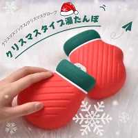 お買い物マラソン【P5倍】クリスマスソックスタイプ湯たんぽ エコ素材 肌に優しい 安全防爆 冬の必需品 邪魔にならないサイズ 湯たんぽ レンジ 湯たんぽ かわいい 湯たんぽ ミニ ゆたんぽ