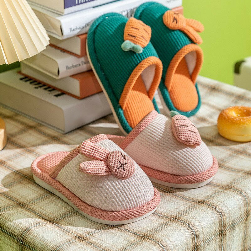 乐天商城 - 女の子 キッズ 姉妹 滑り止め リネン 男の子 送料無料 夏用 綿麻 子供用 ルームシューズ 室内履き スリッパ サンダル トイレ ベランダ サンダル 前開き 部屋用 軽量 履きやすい 子ども用スリッパ 習い事 おしゃれ かわいい 兄妹 親子揃い
