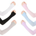 冷感 アームカバー レディース スポーツ メンズ UVカット ランニング ロング 接触涼感 UV 紫外線カット 超薄手 シンプル 手首まで 親指指だし 手の甲ま...