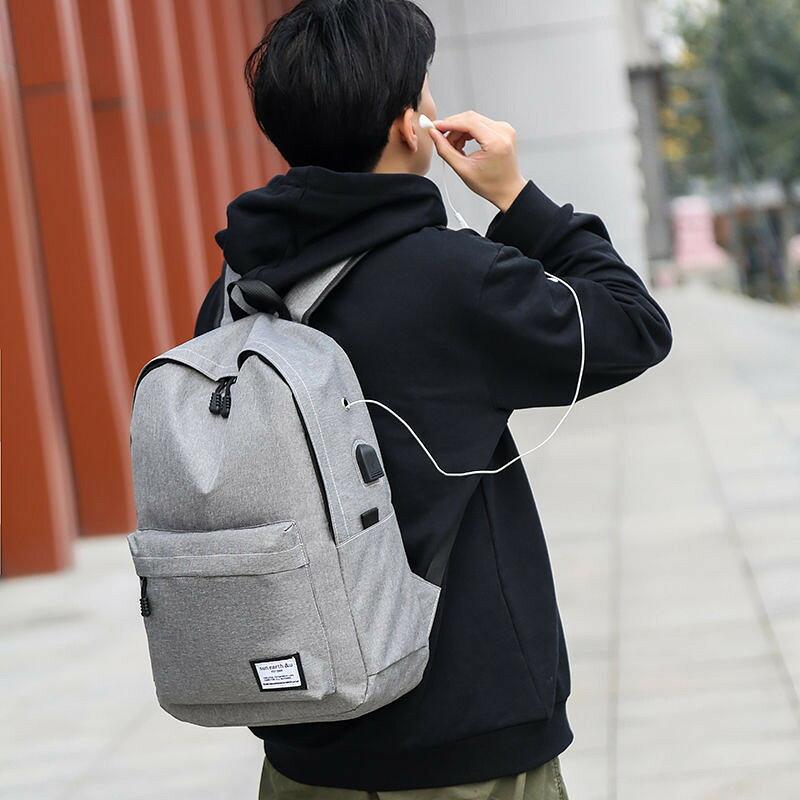 リュック デイパック リュックサック 大学生 送料無料 ビジネスリュック おしゃれ バックパック 軽量 ビジネスバッグ PCバッグ メンズ ナイロン バッグ 鞄 大容量 A4 スクエア 通勤 通学 シンプル 無地 USBポート