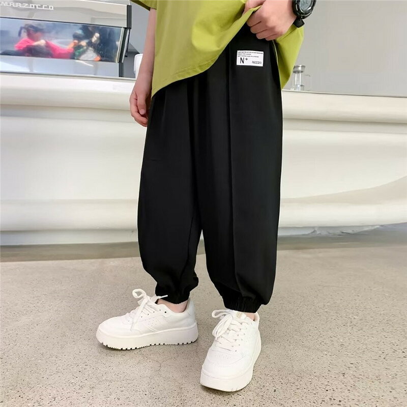 Long-Trousers, Trousers - ジョガーパンツ キッズ 男の子 冷感パンツ 子供服 接触冷感 夏 涼しい ひんやり 薄手 イージーパンツ 長ズボン 子ども服 子供服 ジュニア 小学生 蚊よけパンツ 虫除け 通気性 吸汗速乾 カジュアル 通園 通学 お出かけ 蚊刺され防止 120 130 140 150 160 170 送料無料