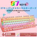 お買い物マラソン【P5倍】メカニカルキーボード 青軸タイプライターデザイン 有線 おしゃれ オシャレ かわいい カワイイ 可愛い お洒落 ゲーミングキーボード 有線 87キー USBケーブル取り外し可能 コンパクト ゲーム タイピング おすすめ(2)