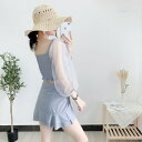 水着 レディース 体型カバー水着 レース 体型カバー 長袖 みずぎ 可愛い ママ水着 スイムウェア 20代 30代 40代 おしゃれ オトナ女子 レース 2点セ...