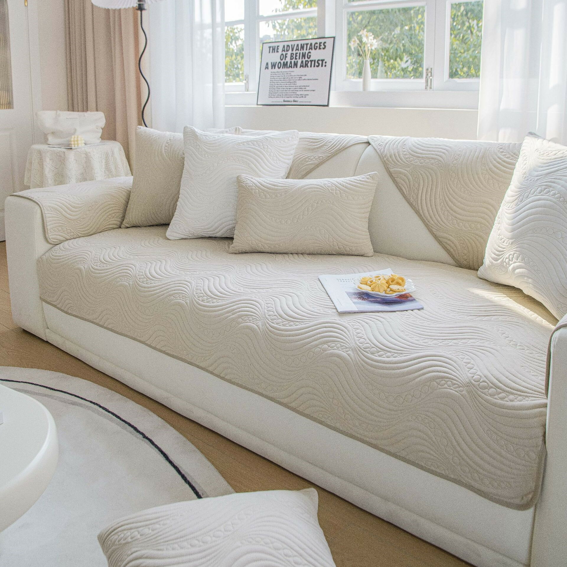 70*120CM ソファーカバー 雕花 厚手 3人掛け 2人掛け 1人掛け 北欧風 マルチカバー 肘付き 肘なし 肘掛け 丸洗い洗濯OK ソファー保護 キズ防止 防塵 四季兼用 ソファーシート ソファーカバー 無地 滑り止め 通気性 柔らかい座布団