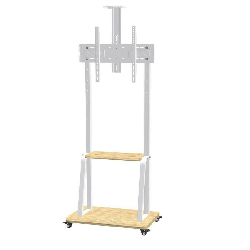 Low Board - テレビスタンド 移動式 テレビ台 TV スタンド 32-70インチテレビ キャスター付き 耐荷重70kg 高さ195cm 業務用スタンド ハイタイプ 高さ調整可能 モニタースタンド 大型テレビ対応 省スペース 家庭用 学校用 展示用 会議用 ブラック