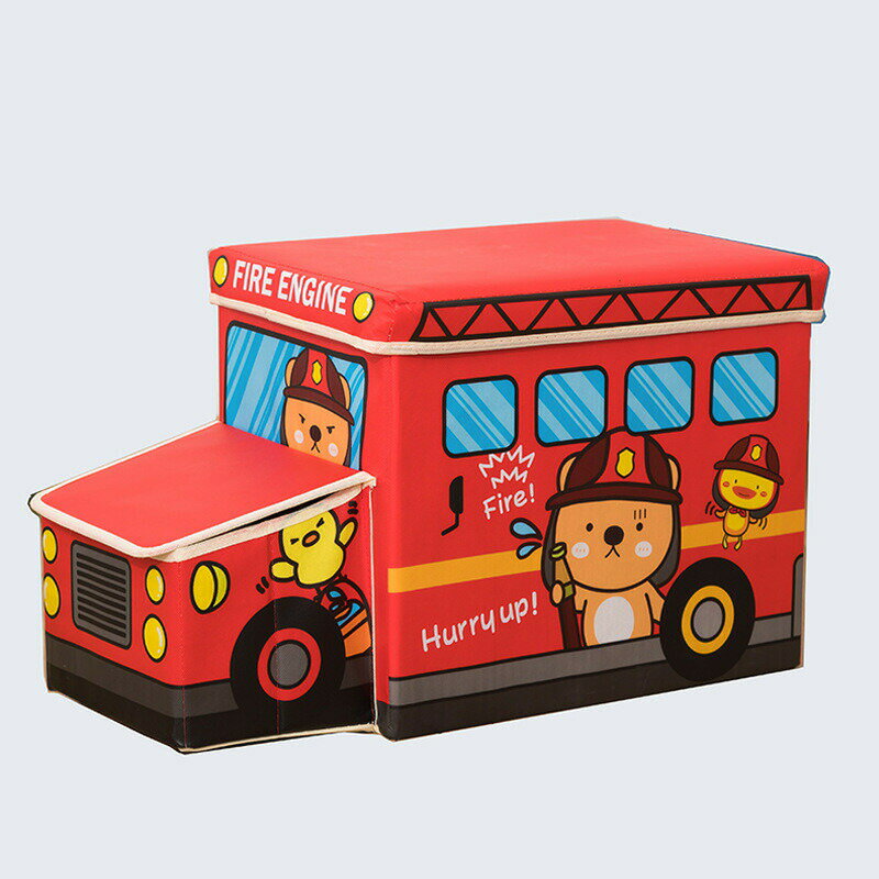 先頭1個 車体2個 おもちゃ箱 座れる 収納ボックス バス型 ボンネットバス収納スツール ストレージスツ..