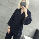 甚平 レディース パジャマ 上下2点セット レディース メンズ お揃い 甚兵風ルームウエア 甚平風ナイトウエア 九分袖 九分丈ズボン 春〜秋 部屋着 セットアッ...