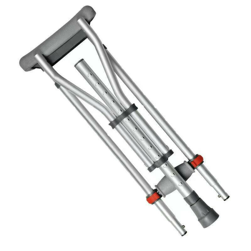 クラッチ杖 松葉杖 アルミ コンフォート 折りたたみ 介護 軽量 歩行 補助 練習 滑り止め 適合身長目安 145~190 13段階調節 杖、ステッキ 介護用品 (1本)
