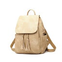 【品質保証】リュックサック リュック 2way ショルダーバッグ ワンショルダー バッグインバッグ バックパック りゅっくタッセル PUレザー 巾着 フラップ フリンジ 撥水 可愛い ポーチ付き レディース 女子 コンパクト オシャレ カジュアル デイパック 入学式 OL(4)
