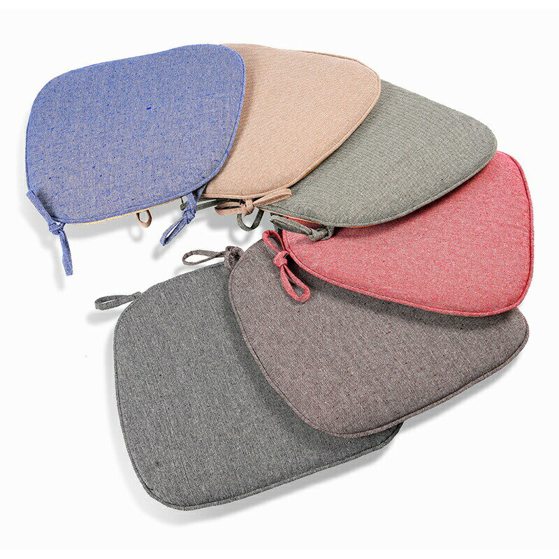 餐椅クッション 高反発 馬蹄形 ダイニングチェアマット 取り外し可能 リネン 亜麻 座布団 通気性 チェアクッション マット フロアクッション チェアーパッド シートクッション ソファーマット 畳 滑り止め 弾力