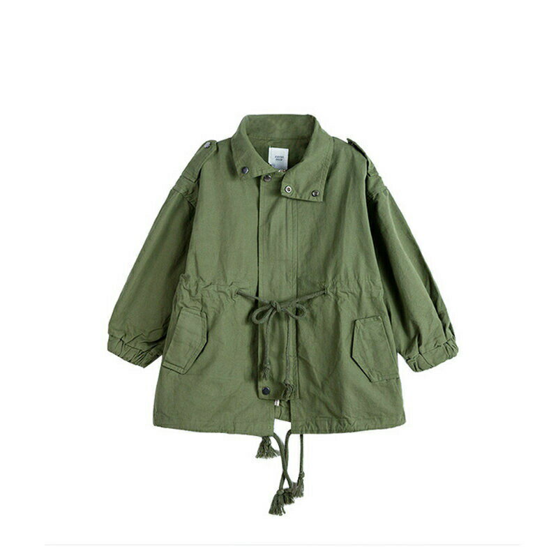韓国子供服 キッズ コート 女の子 春秋 ロング丈 コート アウター ジュニア ジャケット マウンテンパーカー 可愛い おしゃれ 子供コート こども服 ジャンパー ウインドブレーカー ジップアップ 格好良い 防風 トップス バイカラー キッズ こどもアウトドア