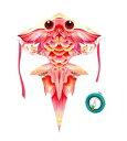 送料無料 中国風 金魚凧 長さ1.8m カイト たこ 金魚 凧 カラフルカイト たこあげ 玩具 子供 大人 と初心者のための凧 金魚 紙鳶 凧揚げ 微風で揚がる...