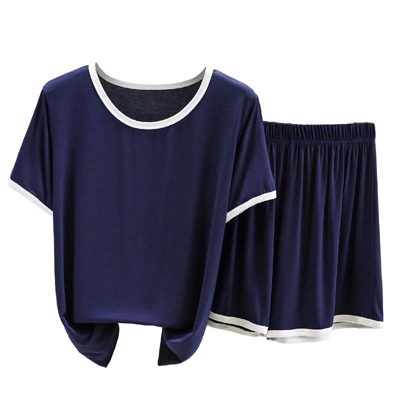 ルームウェア ノー 部屋着 ルームウェア ノー 部屋着 2025 夏 モーダル パジャマ セット レディース 薄手 ホーム 半袖 Tシャツ 大きいサイズ トップ ショーツ 2 点 セット