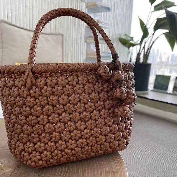 Other - 手作りPE山葡萄トウ かごバッグ 浴衣バッグ 中 横長 六角花編み 浴衣 かごバッグ(全部手作業でオーダーメイドしていますので、一つ一つ