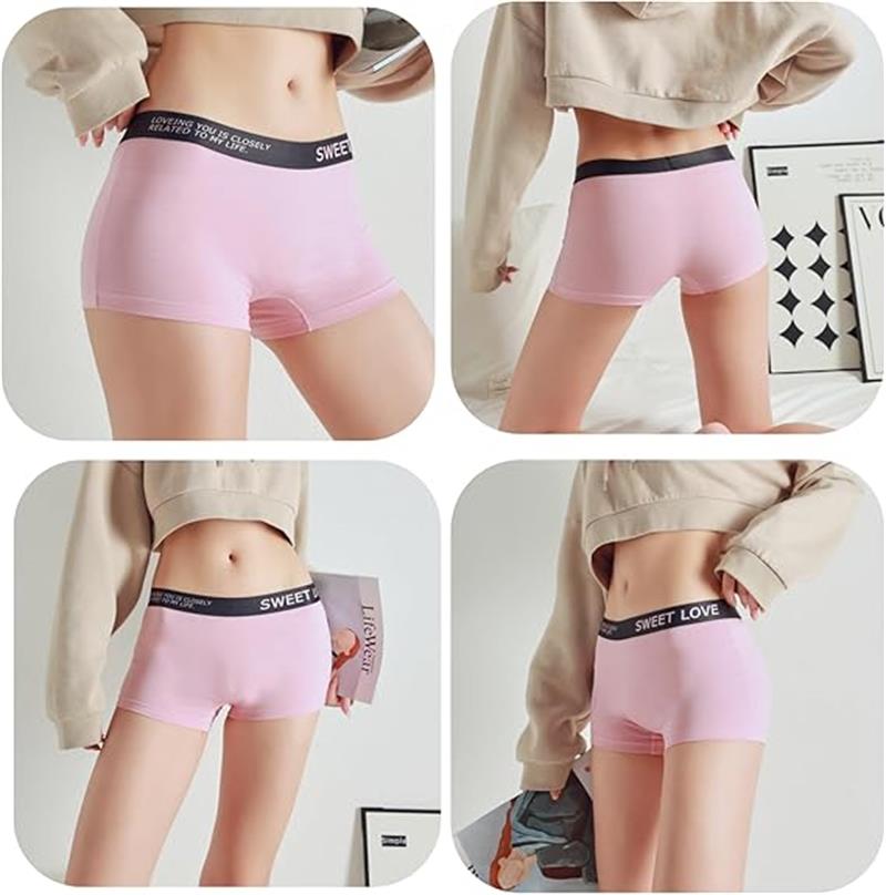 ショーツ レディース コットン ボクサー スポーツショーツ ボクサー スポーツ パンツ レディース ボクサー 純綿 ボーイレングス ショーツ 女性の下着 高通気性 高伸縮性（5枚セット)