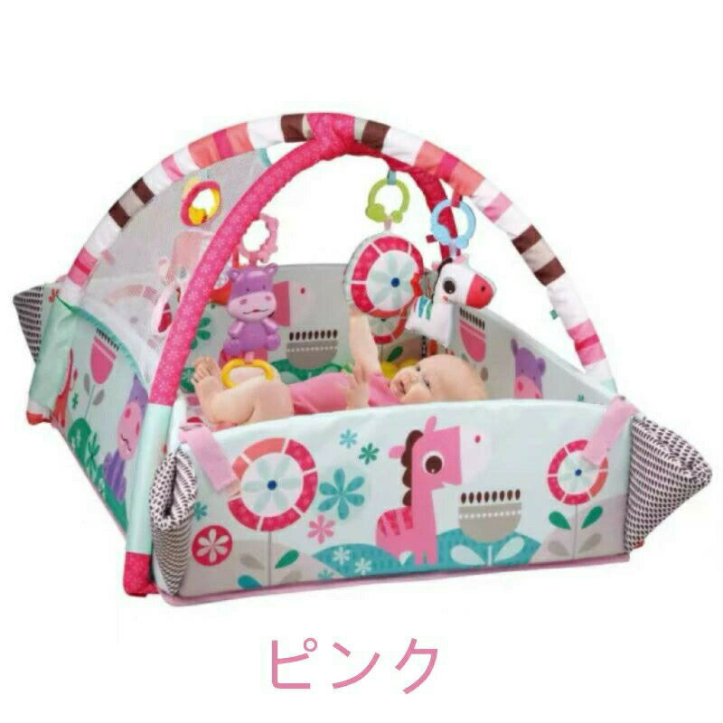 ベビープレイマット ベビージム30 個のボールを備えた 5-in-1 ゲームマット (音楽機能)知育玩具 室内遊具 全身運動 レインボー育児 ベビージム