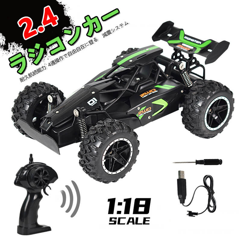 オフロードカー お買い物マラソン【P5倍】ラジコンカー RCカー ラジコン 1/18 電動オフロードバギー バギー 2.4GHZ 4WD ロッククローラー オフロード リモコンカー 生活防水 ラジコン オフロード 四駆 子ども 子供 車 乗り物 おもちゃ 贈り物 プレゼント 初心者