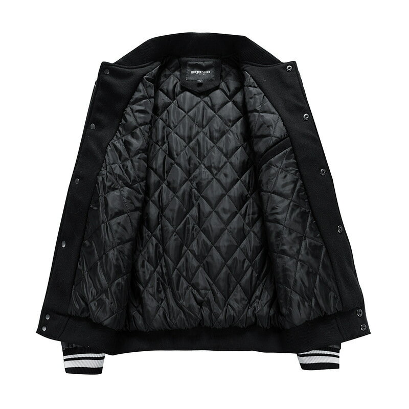 スタジアムジャンパー メンズ ワッペン メルトン 切り替え レザー 中綿 ブルゾン スタジャン ストリート アウター 秋冬