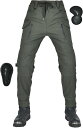 バイク用パンツ メンズ ライディングパンツ プロテクター付き ライダースパンツ 春秋 バイクズボン 防水 通気 レーシングパンツ オールシーズン ダークグリーン