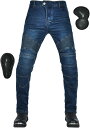 バイク用メンズパンツ ライディングパンツ プロテクター付き ライダースパンツ メンズジーンズ オールシーズン 薄手 スリム レーシングパンツ バイクズボン スト...