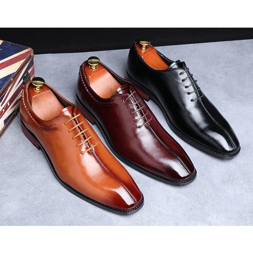 ビジネスシューズ 革靴 メンズ 紳士靴 防滑 通気性 軽量 （ブラック、ブラウン、ワイン色）24.0cm-29.0cm