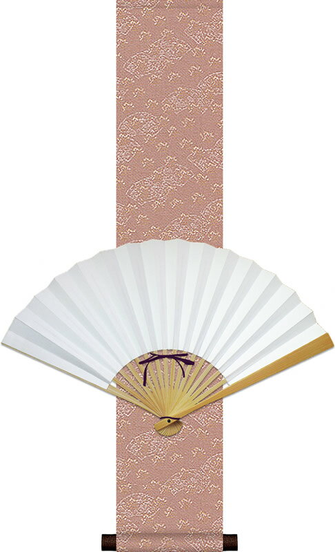 舞緞子短尺扇子掛け・桃
