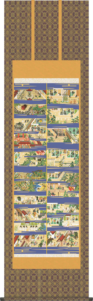 仏画掛け軸-親鸞聖人御絵伝/山村観峰(尺五)床の間 有難い 掛軸 浄土真宗 モダン おしゃれ 高品質 高級 日本製 壁飾り[送料無料]