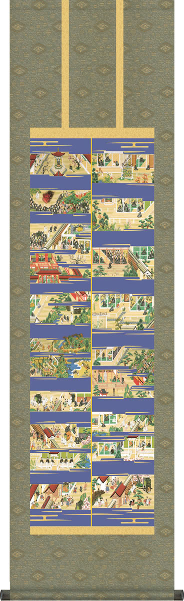 仏画掛け軸-親鸞聖人御絵伝/山村観峰(尺三)床の間 有難い 掛軸 浄土真宗 モダン おしゃれ 高品質 高級 日本製 壁飾り[送料無料]