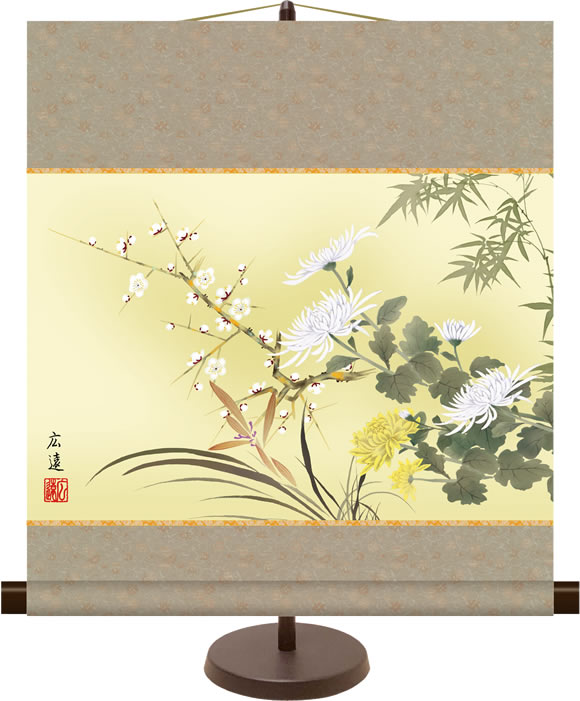 空間に調和するモダン掛物〜伝統美術が醸し出すこころの故郷〜 春夏秋冬、それぞれの顔をもつ日本の四季。華やかな牡丹の花や四季花、竹など、一年を通してお飾りいただける年中飾りをご紹介します。絶妙なバランスで描かれた花々は、四季を代表する吉祥の名...