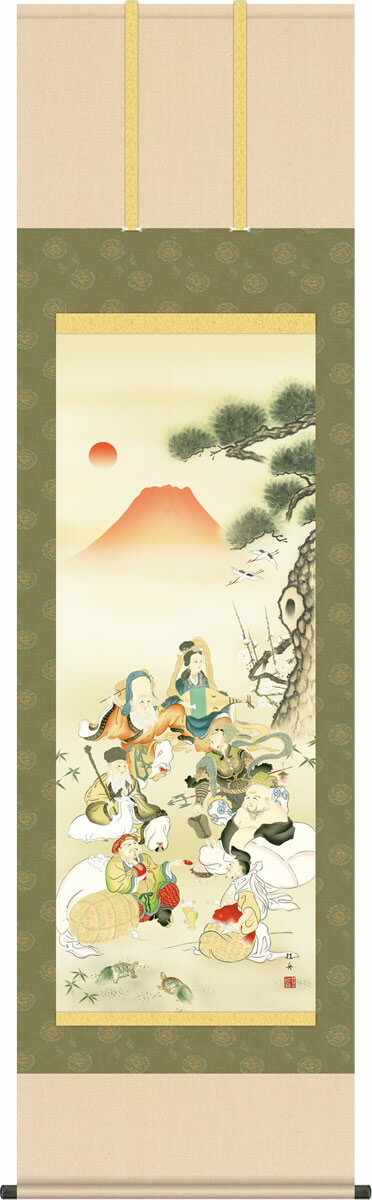 心の糧となり日々の生活に安らぎと癒しをもたらす開運画 私たちは縁起の良いものに願いを託します。古来から伝えられる由緒正しい吉祥縁起の開運題材をもとに制作された名作を選りすぐってご紹介します。 ●幅44.5×高さ164cm（小さいサイズ） ●...